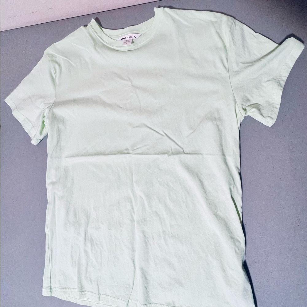 Athleta light neon green tee